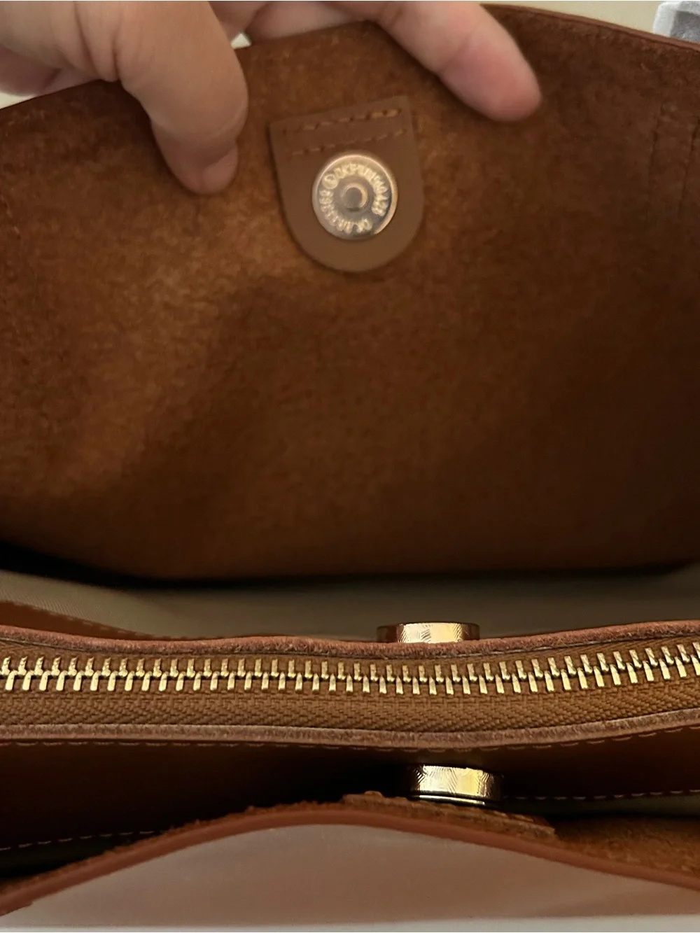Minimalist Brown Leather Top-Handle Tote Bag